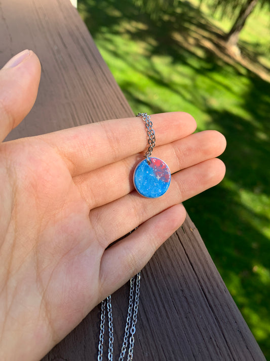 Blue Galaxy Necklace